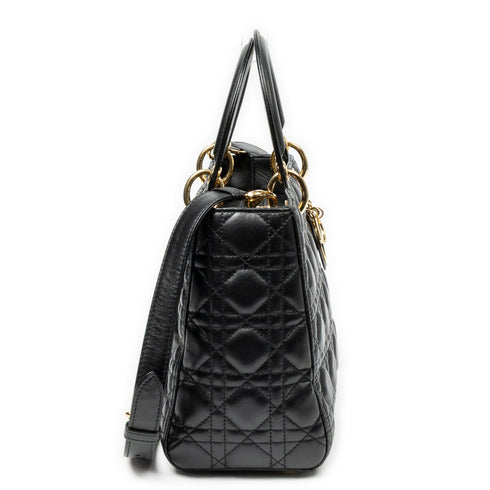 Lady Dior Bag Cannage Quilt Lambskin Medium
