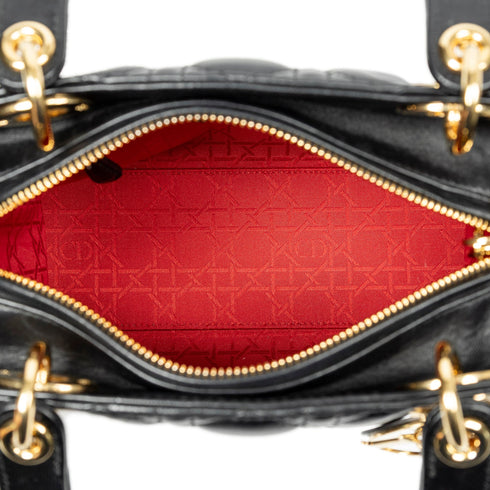 Lady Dior Bag Cannage Quilt Lambskin Medium
