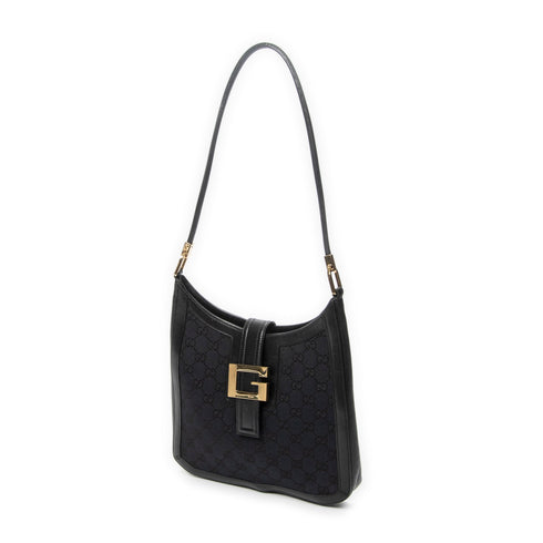 New Ladies Web Hobo GG Canvas Medium