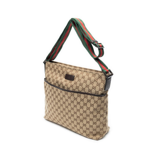 Front Pocket Web Messenger GG Canvas Medium