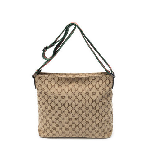 Front Pocket Web Messenger GG Canvas Medium