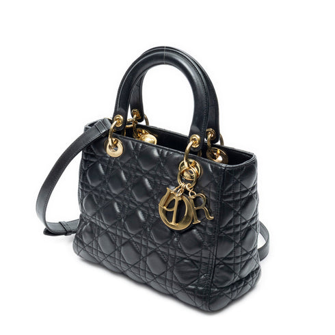 Lady Dior Bag Cannage Quilt Lambskin Medium