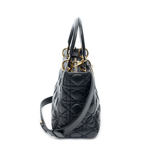 Lady Dior Bag Cannage Quilt Lambskin Medium