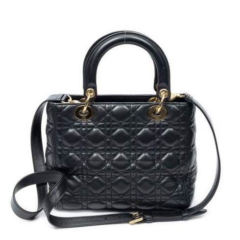 Lady Dior Bag Cannage Quilt Lambskin Medium