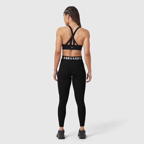 W071. LYCRA® Ribbed Legging - Black