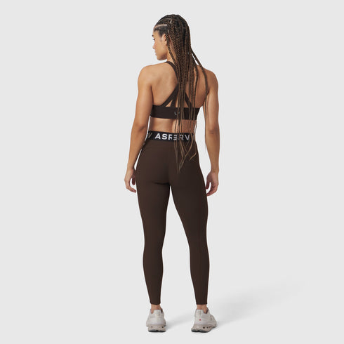 W071. LYCRA® Ribbed Legging - Dark Earth