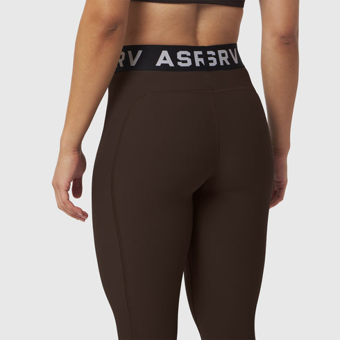 W071. LYCRA® Ribbed Legging - Dark Earth