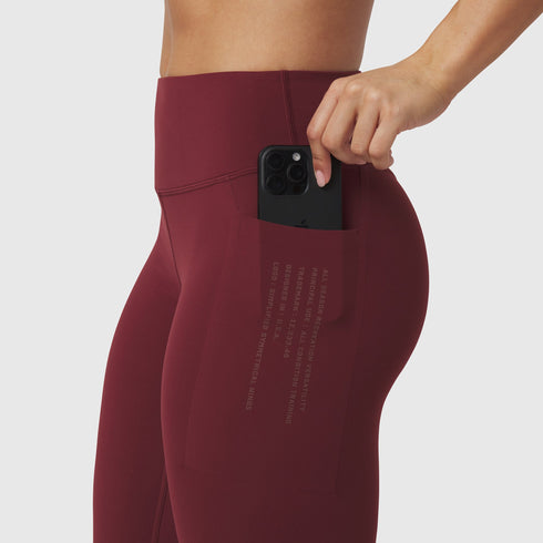 W072. LYCRA® ADAPTIV 4 Pocket Legging - Crimson
