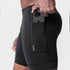 0746. WarpFlexx® Side Pocket 1/2-Length Legging - Black