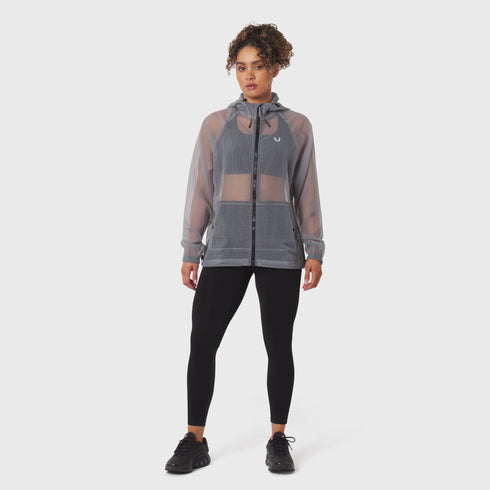 1162. Weather-Ready Transparent Ripstop Shell Jacket - Slate Grey