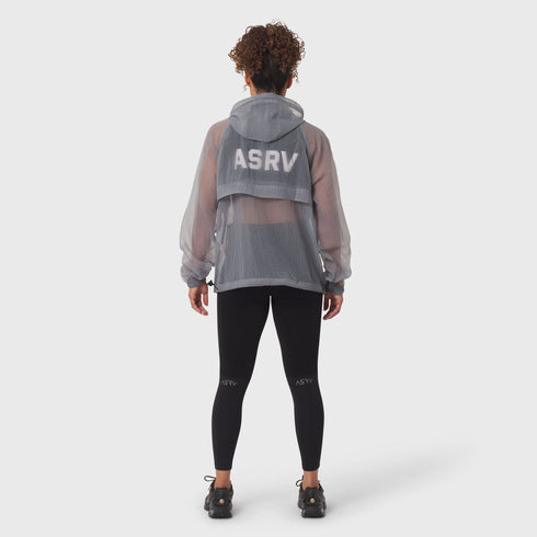 1162. Weather-Ready Transparent Ripstop Shell Jacket - Slate Grey