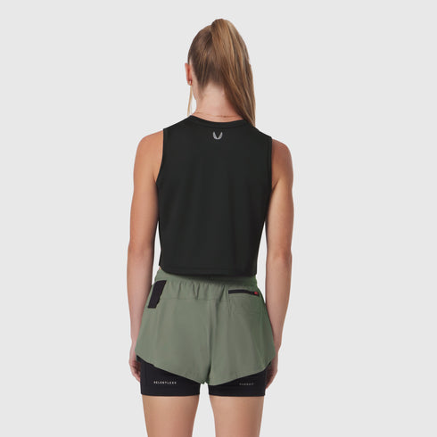 W020. AeroSilver® Tank Top - Black "RP"
