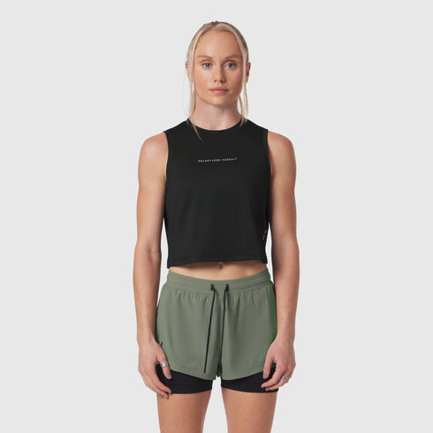 W020. AeroSilver® Tank Top - Black "RP"