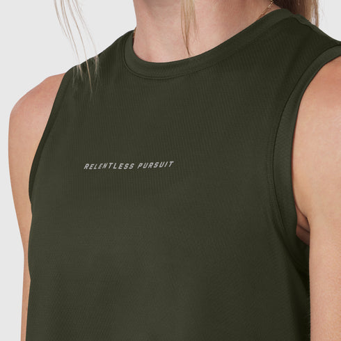 W020. AeroSilver® Tank Top - Olive "RP"