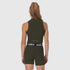 W023. LYCRA® Ribbed Mockneck Tank - Olive
