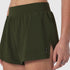 W026. Aerotex™ Side Split Run Short - Olive