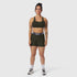 W027. LYCRA® Ribbed Short - Dark Earth