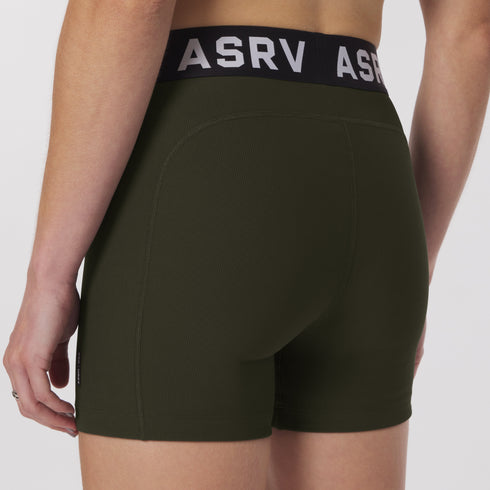 W027. LYCRA® Ribbed Short - Olive