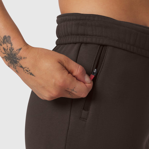W034. Sorona® Terry Straight Leg Sweats - Dark Earth