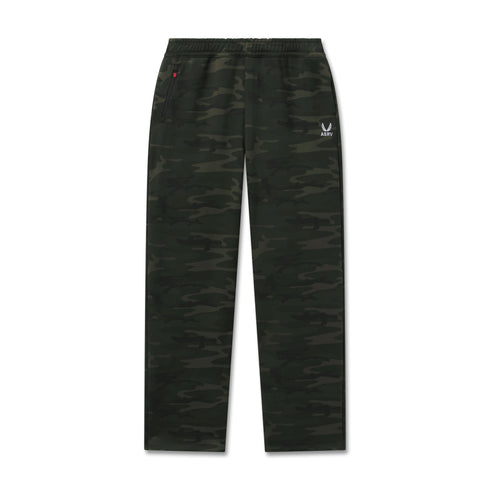 W034. Sorona® Terry Straight Leg Sweats - Dark Camo