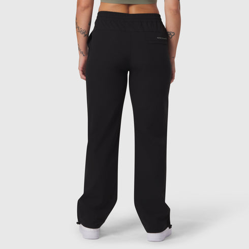 W036. Ripstop Relaxed Track Pant - Black
