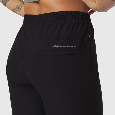 W036. Ripstop Relaxed Track Pant - Black