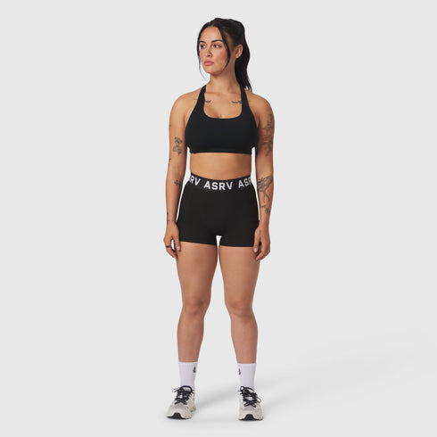 W039. LYCRA® Hybrid Sports Bra - Black