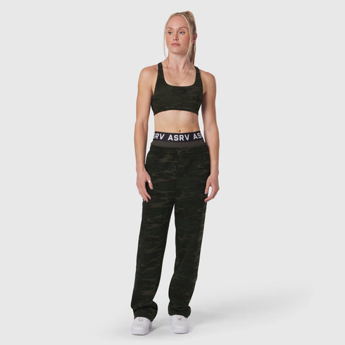 W039. LYCRA® Hybrid Sports Bra - Dark Camo
