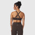 W039. LYCRA® Hybrid Sports Bra - Dark Earth
