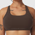 W039. LYCRA® Hybrid Sports Bra - Dark Earth