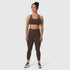 W039. LYCRA® Hybrid Sports Bra - Dark Earth