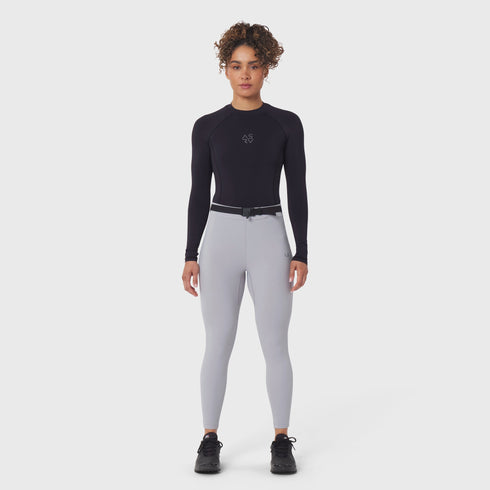 W059. Hybrid Belt-Pack Run Legging - Slate Grey