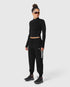 W109. Tetra-Lite® Cuffed Training Jogger - Black "Blade"