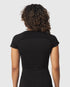 W111. Seamless Cropped Training Tee - Black