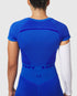 W111. Seamless Cropped Training Tee - Electric Blue