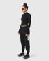 W112. Seamless Quarter Zip - Black