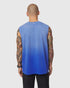 0807. Tech Essential™ Relaxed Cutoff - Electric Blue Sun Fade