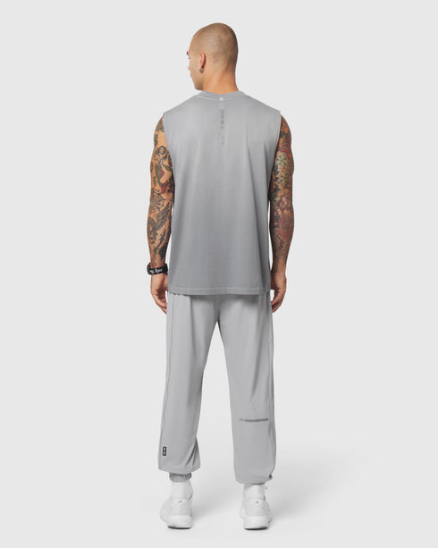 0807. Tech Essential™ Relaxed Cutoff - Slate Grey Sun Fade