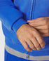 0843. Tech Essential™ Distressed Full Zip Hoodie - Electric Blue Sun Fade