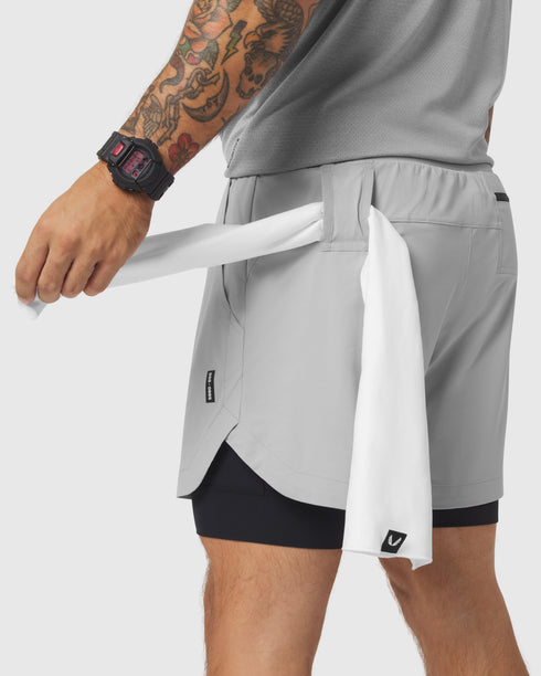 0865. Tetra-Lite® 5" Liner Short - Slate Grey "Blade"/Black