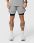 0865. Tetra-Lite® 5" Liner Short - Slate Grey "Blade"/Black