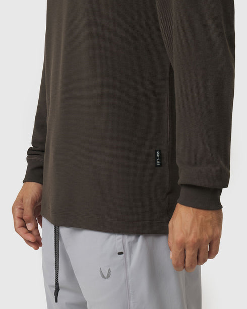 1112. Tech-Waffle™ Longsleeve - Dark Earth