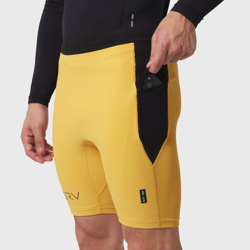 1170. Lycra® Ribbed Run Half-Tight - Amber