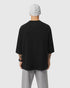 1203. Tech-Waffle™ 3/4-Sleeve Oversized Tee - Black