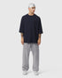 1203. Tech-Waffle™ 3/4-Sleeve Oversized Tee - Navy