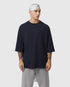 1203. Tech-Waffle™ 3/4-Sleeve Oversized Tee - Navy