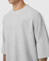 1203. Tech-Waffle™ 3/4-Sleeve Oversized Tee - Heather Grey