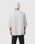 1203. Tech-Waffle™ 3/4-Sleeve Oversized Tee - White