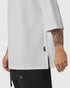 1203. Tech-Waffle™ 3/4-Sleeve Oversized Tee - White
