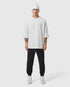 1203. Tech-Waffle™ 3/4-Sleeve Oversized Tee - White